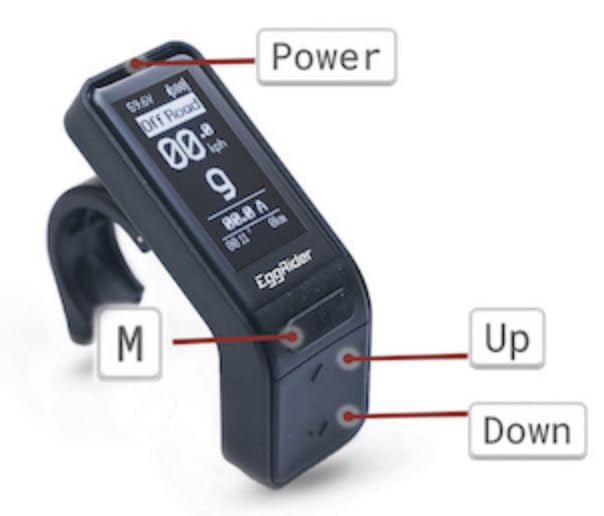 barfanモーター用 eggrider v2 ディスプレイ Bluetooth EggRider Bluetooth eBike Display with App for Bafang Mid